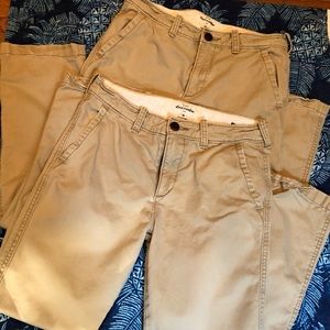 Abercrombie Kids 2 pair Khaki Pants
